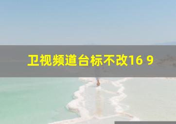 卫视频道台标不改16 9